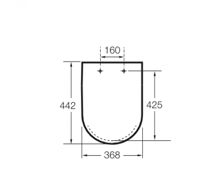 Сиденье для унитаза Roca Inspira Round A80152264B, soft-close, оникс черный