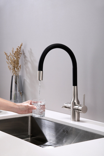 Смеситель для кухни Paulmark SALIX Sa213419-NI, никель