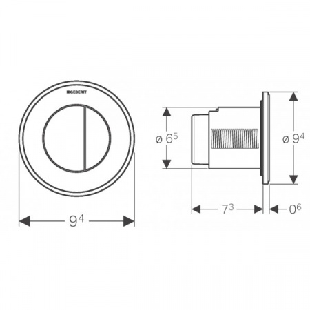 Кнопка смыва Geberit Type 10 116.055.KN.1