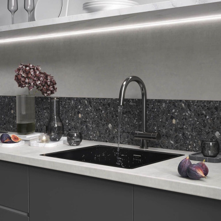 Кухонная мойка Reflexion Como RX2054BL оружейная сталь