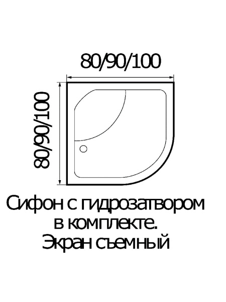 Душевой поддон Wemor WEMOR 80/43 C