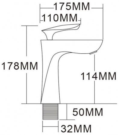 Смеситель для умывальника Felice 9030 B CROMO BIANCO