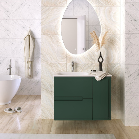 Тумба под раковину Taliente Cevia TA-MBC-90PR(L)-grigio verde 90 см подвесная