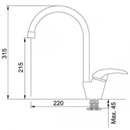 Смеситель для мойки Franke Platino графит, 115.0029.589