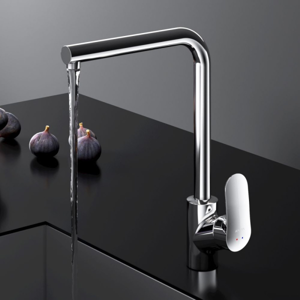 F8005000 Like, Смеситель для кухни AM.PM L-образный излив, хром