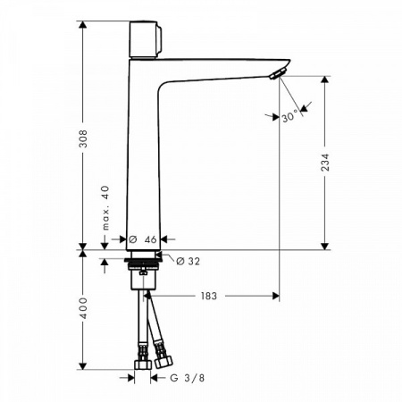 Смеситель для умывальника Hansgrohe Talis Select E 71753000