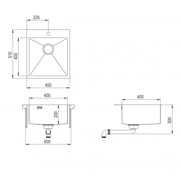 Кухонная мойка AquaSanita Steel AIR 100 X-C