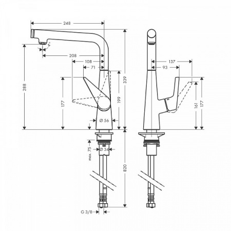 Смеситель для мойки Hansgrohe Talis Select S 72820000