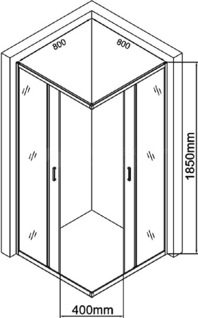 Душевой уголок Aquanet SE-800S 80x80, прозрачное стекло