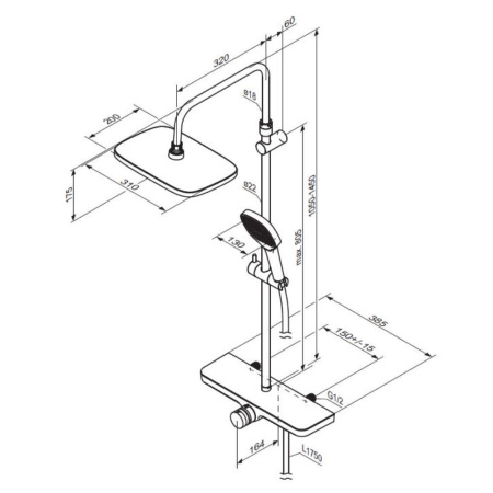 Душевая система AM.PM 940730300 Merkur