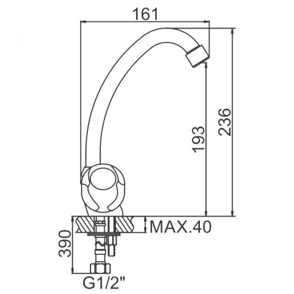 Смеситель для мойки Ledeme H26 L4126