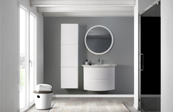 Тумба под умывальник Belux Версаль подвесная 81-02, белый глянцевый