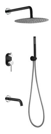 Душевая система Boheme Uno Black Chrome, 464-2-BCR