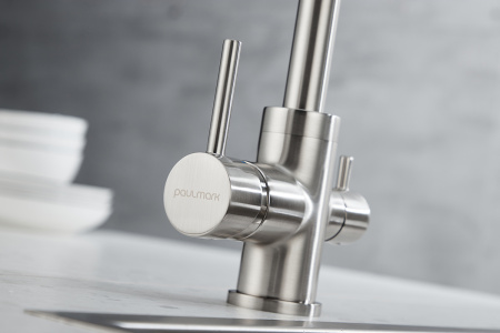 Смеситель для кухни Paulmark ESSEN Es213211-NI, никель