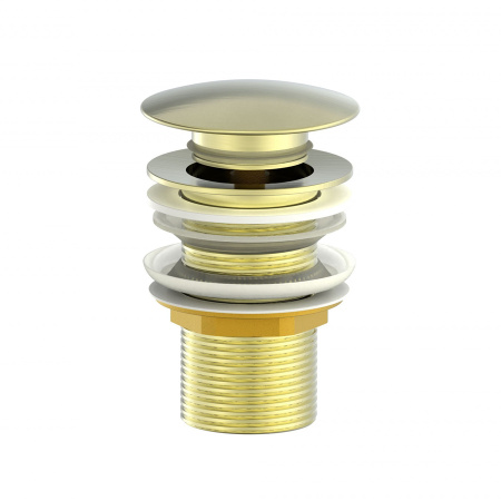 Донный клапан для раковины WONZON & WOGHAND, Брашированное золото (WW-88SS02-BG)
