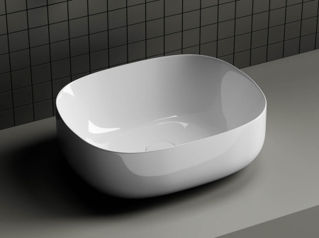 Умывальник чаша накладная овальная Ceramicanova Element 460*350*155мм, Белый, CN6018