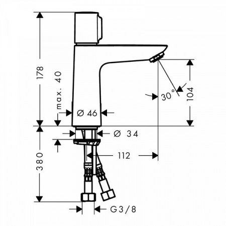 Смеситель для умывальника Hansgrohe Talis Select E 71751000