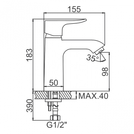 Смеситель для умывальника Ledeme H34 L1034