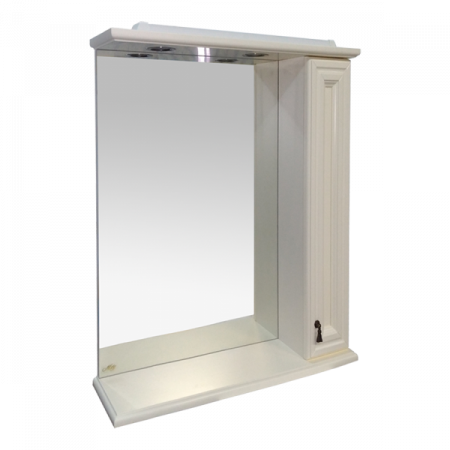 Зеркало-шкаф Misty Лувр 75 прав. слоновая кость П-Лвр03075-1014П