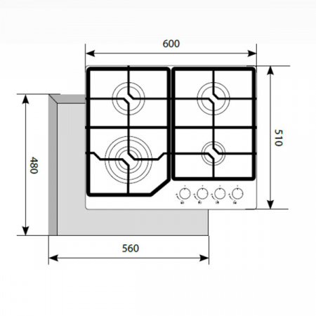 Варочная панель LEX GVG 640-1 WH CHAO000210