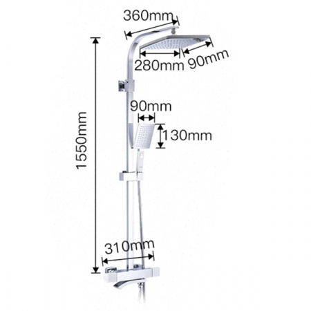 Душевая система Gappo G2407-50