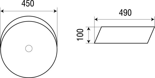 Раковина подвесная WeltWasser WW ELBACH 3265 450х490х100