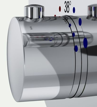 Смеситель для ванны и душа AM.PM Inspire 2.0 F50A85700 с термостатом, монтируемый в стену