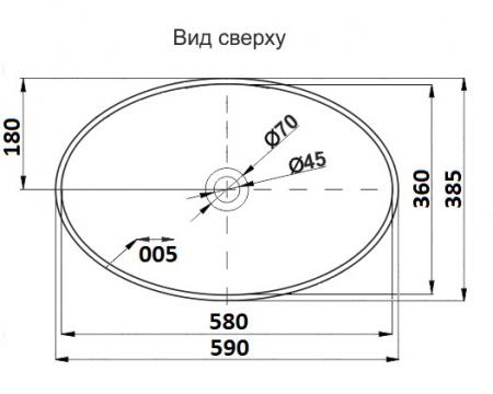 Раковина накладная CeramaLux 9019