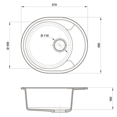 Кухонная мойка Reflection Allonge RF0658BE, бежевый