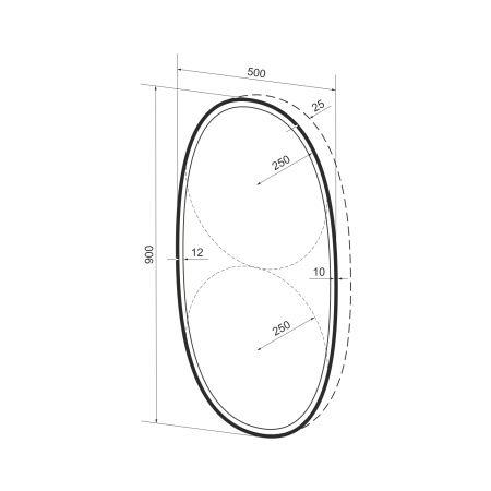 Зеркало с фронтальной LED-подсветкой Wellsee 7 Rays' Spectrum 172201610