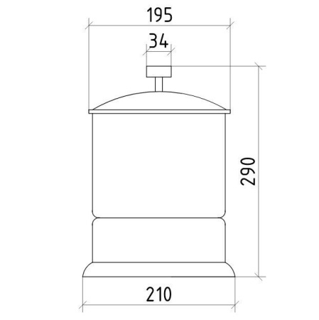 Ведро металл Boheme Royale Cristal BLACK ХРОМ, 10927-CR-B
