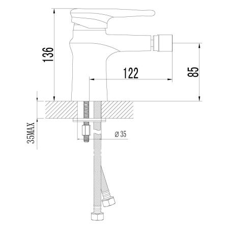 Смеситель Lemark Status LM4408C для биде