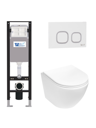 Комплект инсталляции с унитазом Weltwasser AMBERG 350 + MERZBACH 043 MT-WT + AMBERG RD-WT