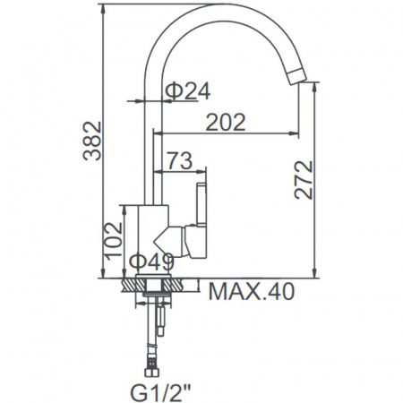 Смеситель для мойки Ledeme L4299Y