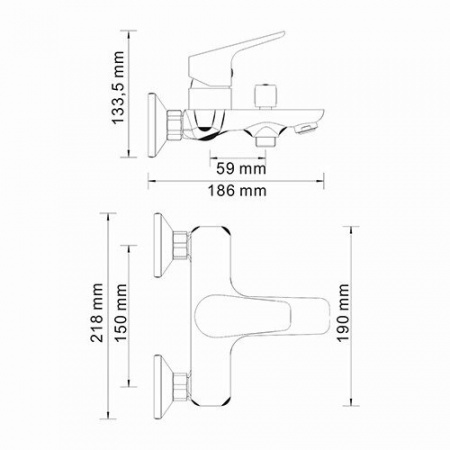 Смеситель для ванны WasserKraft 4501