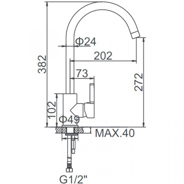 Смеситель для мойки Ledeme L4299Y