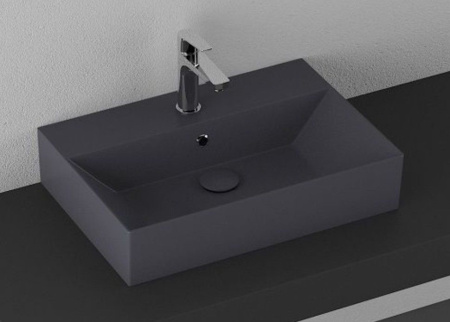 Раковина ISVEA SistemaZ Frame накладная 600*420*132 1 цвет антрацит матовый 10SF50060SV-2C