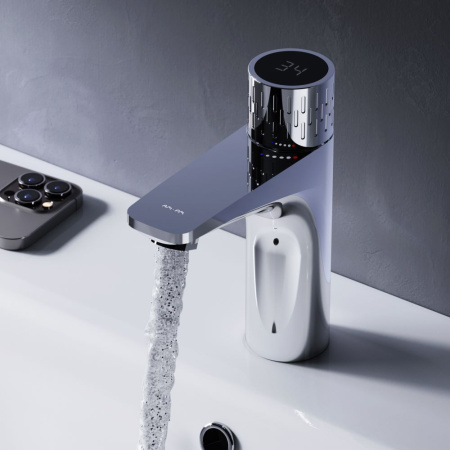 F90A02400 Gem Смеситель для умывальника AM.PM с индикацией температуры, хром.