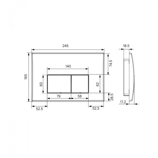 Клавиша смыва IDDIS Optima Home OPH10W0i77 глянцевый белый