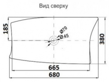 Раковина накладная CeramaLux 78121