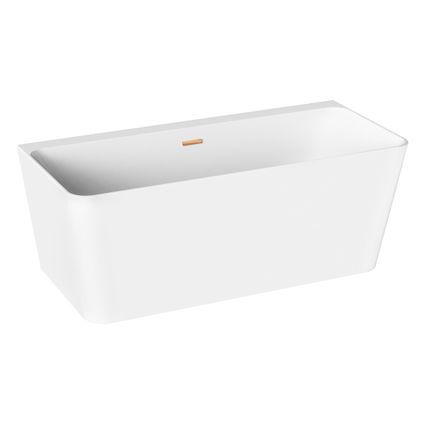 Акриловая ванна в наборе 4 в 1: пристенная ванна, ножки, экран, слив-перелив Wellsee Bromance 231601004