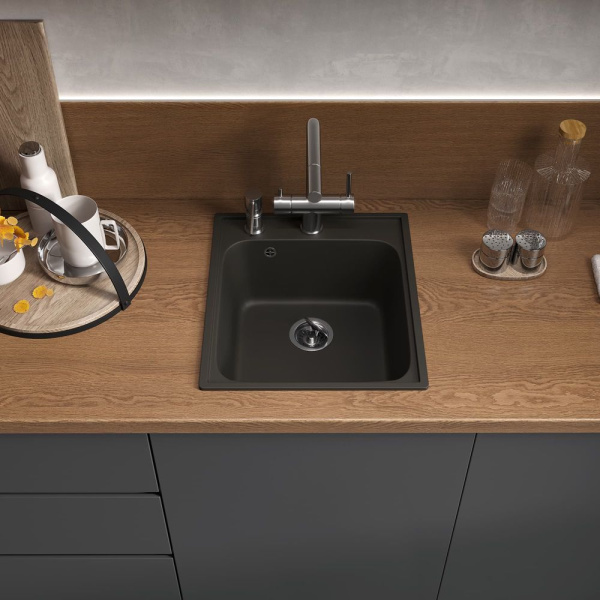 Кухонная мойка Reflection Quadra RF0243BL, черный