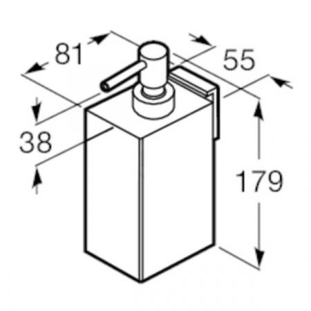 Настенный дозатор для мыла Roca Rubik, A816842001