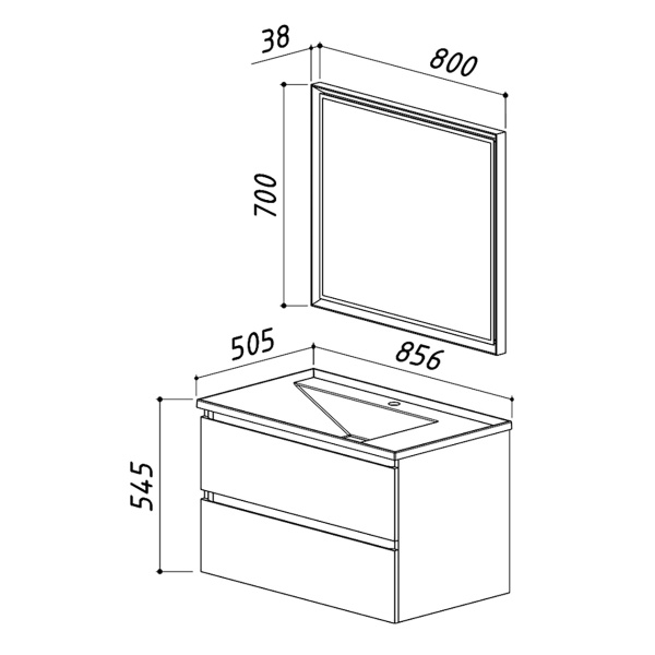 Умывальник Фаворит Ф-850-01, белый