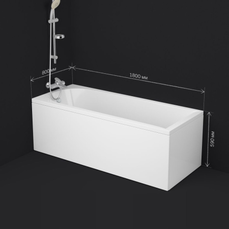 W72A-180-080W-A2 Ванна акриловая AM.PM Spirit 180x80