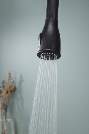 Смеситель для кухни Paulmark LANGE La214212-418, черный металлик