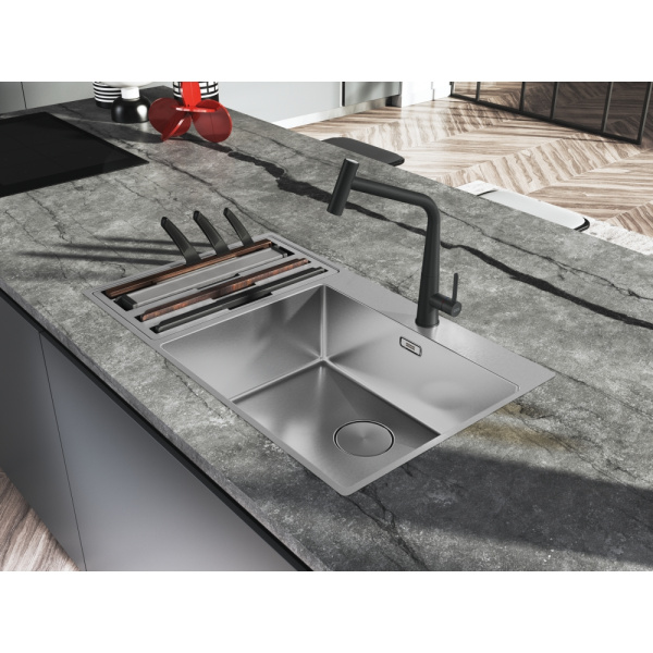 Кухонная мойка FRANKE 127.0538.260 из нержавеющей стали BWX 220-54-27 TL WCL  (вентиль-автомат в комплекте)