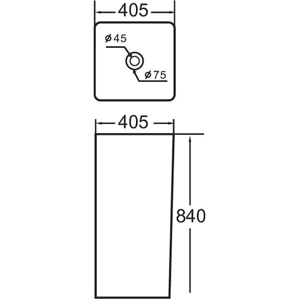 Раковина SantiLine SL-4013 41х41 белая