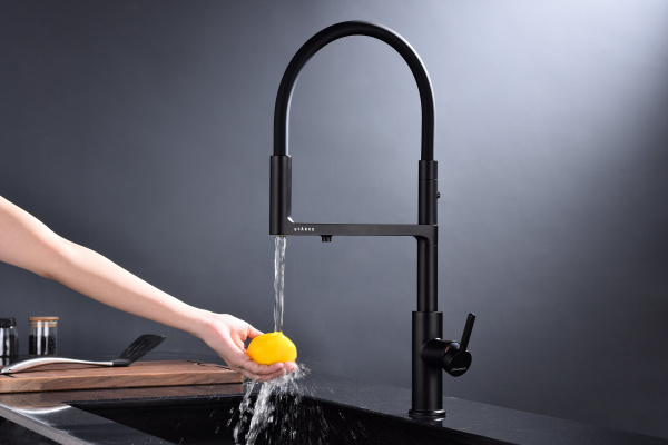 Смеситель для кухни Paulmark TORNADO To213402-401, антрацит