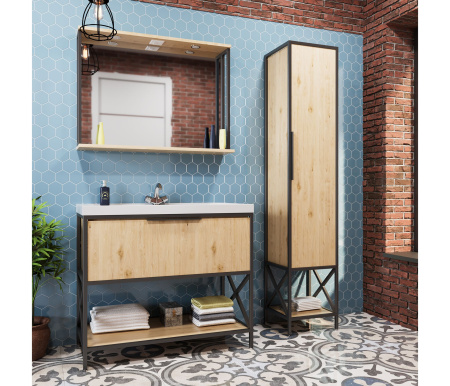 Тумба под раковину Фостер 100 MIXLINE Бруклин-100 дуб бунратти (543587)